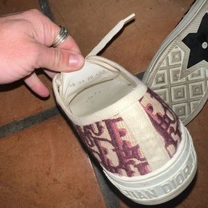 Dior sneakers burgundy canvas size 40.5 women’s